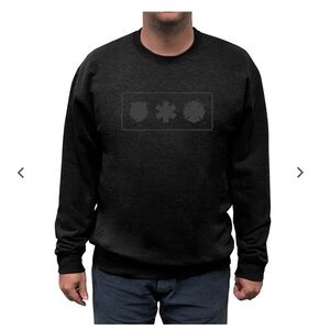 #ivegotyourback911 Classic Black Crewneck Sweater Unisex